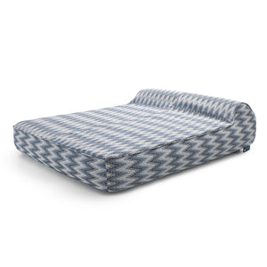 Twin Sunlounger Pintail ZigZag Blue