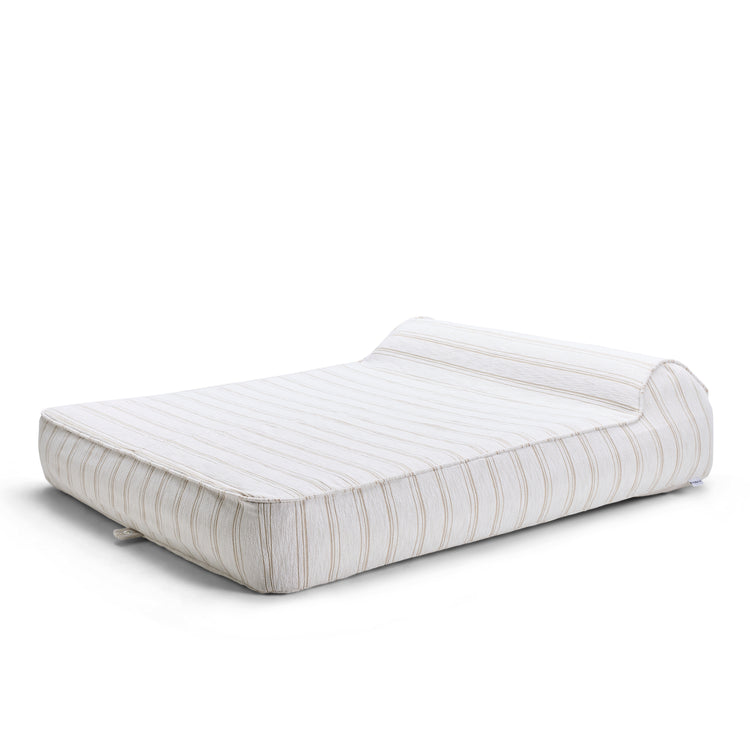 Twin Sunlounger Pinstripes Harvest Kaolin