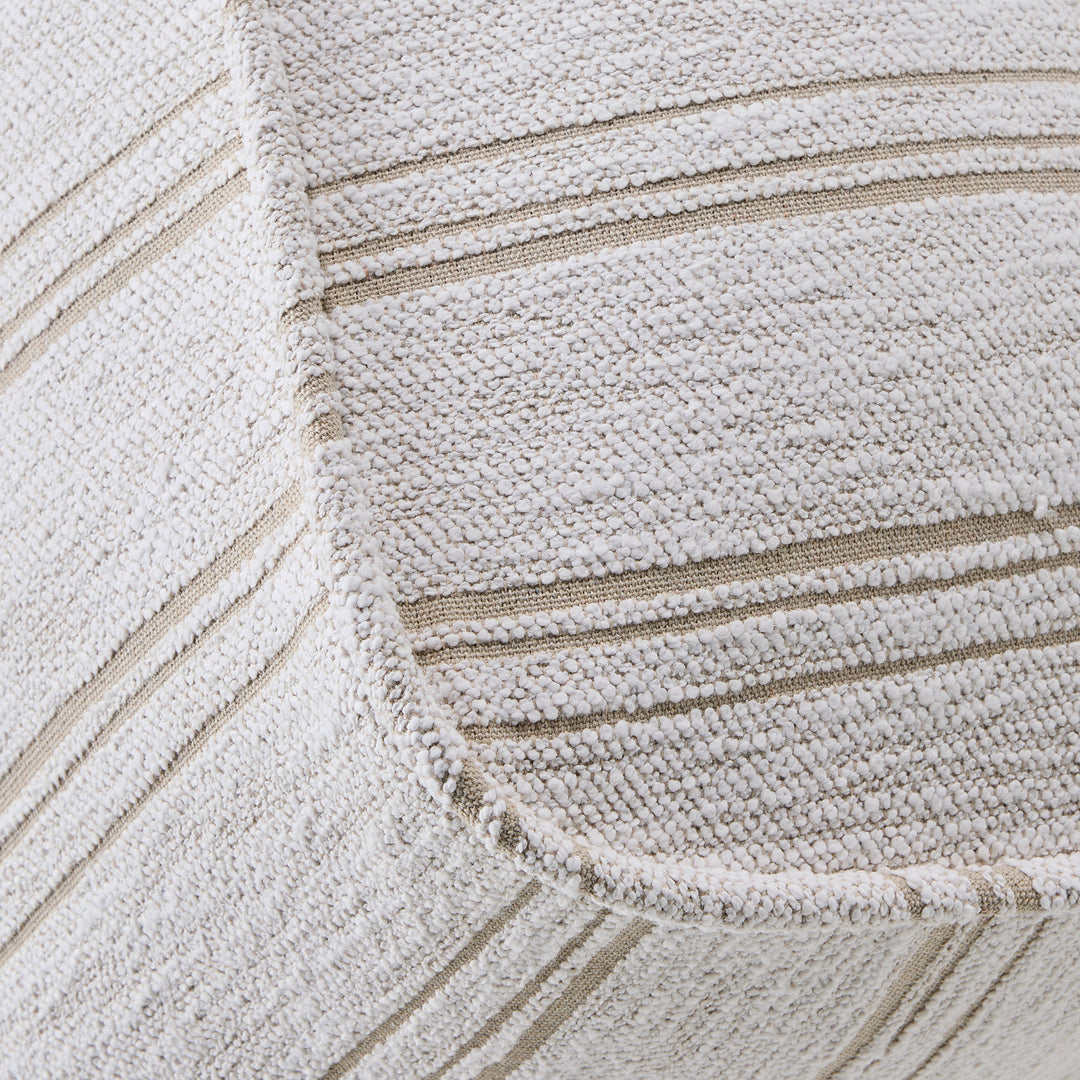 Sunlounger Cover Pinstripes Harvest Kaolin