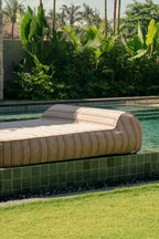 Twin Sunlounger Pinstripes Terra
