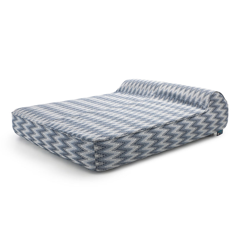 Twin Sunlounger Pintail Zigzag Blue