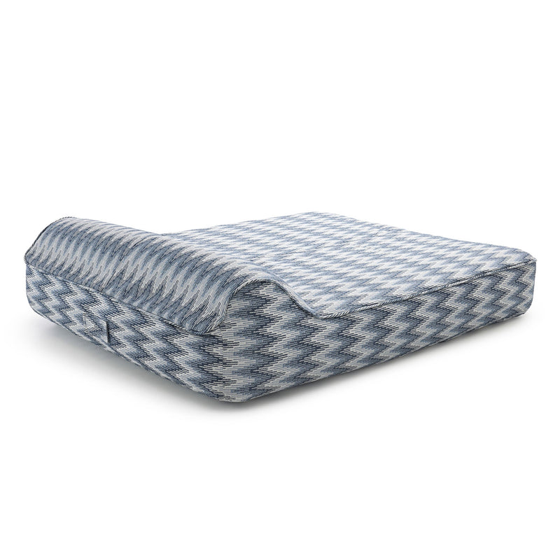 Twin Sunlounger Pintail Zigzag Blue