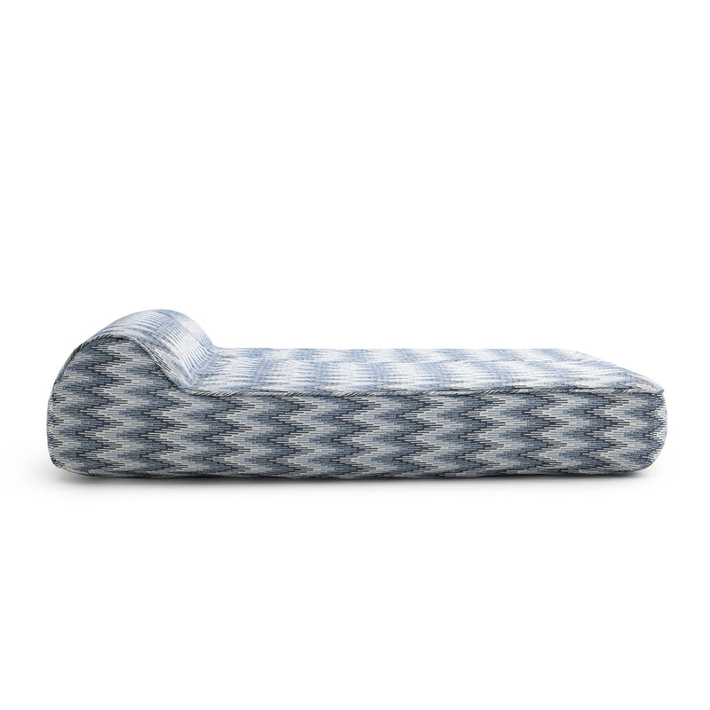 Twin Sunlounger Pintail Zigzag Blue