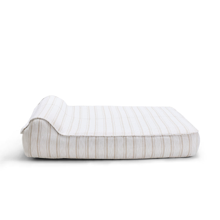 Twin Sunlounger Pinstripes Harvest Kaolin