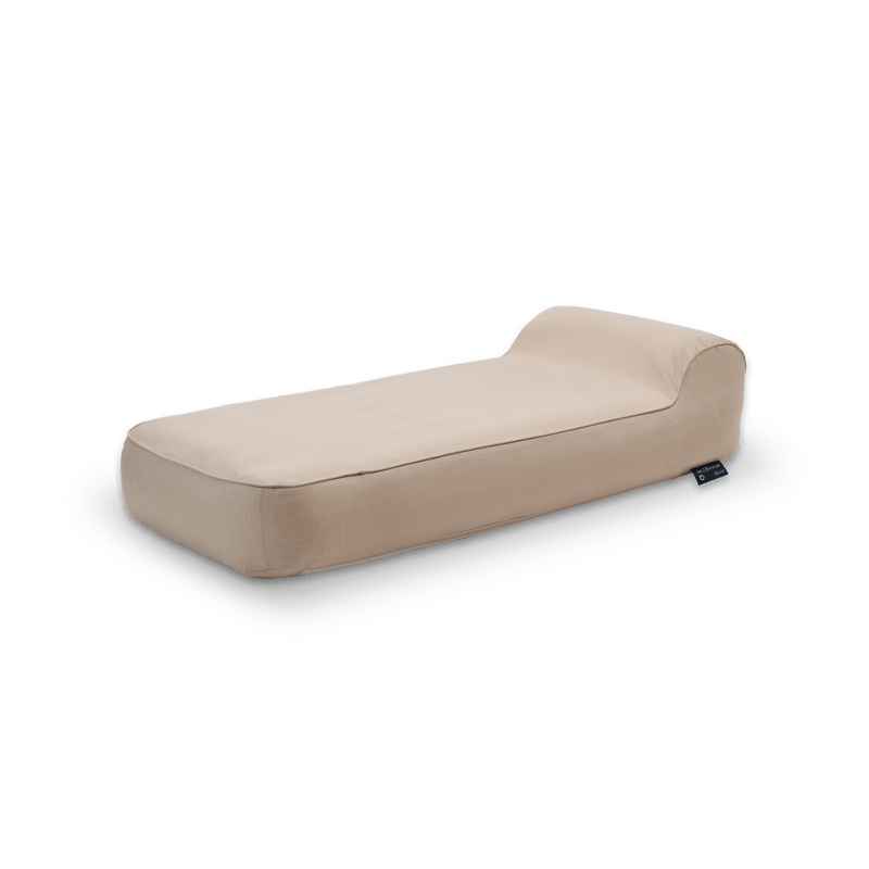 Sunlounger Natte Linen Chalk